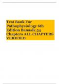 Test Bank For Pathophysiology 6th Edition Banasik 54 Chapters ALL CHAPTERS VERIFIED