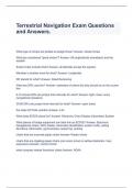 Terrestrial Navigation Exam Questions and Answers.