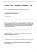 GRMN 2301 Inside Nazi Germany Final questions with answers graded A+ 2023/2024