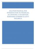 Solution Manual for Introduction to Financial Accounting 11th Edition Horngren Sundem Elliott Philbrick