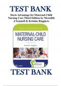 Test Bank for Davis Advantage for Maternal-Child Nursing Care 3rd Edition by Scannell Ruggiero Test Bank with Question and Answers, Chapter 1-27 |Complete Test bank Guide A+ | ISBN: 978-1719640985