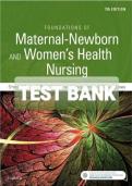 Test Bank For Foundations of Maternal-Newborn and Women's Health Nursing 7th Edition by Sharon Smith Murray||ISBN NO:10,9780323398947||ISBN NO:13,978-0323398947||All Chapters||Complete Guide A+