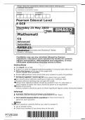 Pearson Edexcel GCE AS Mathematics Paper 21(8MA0) Statistics QUESTION PAPER for June 2023
