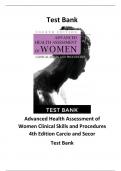 Advanced Health Assessment of Women Clinical Skills and Procedures 4th Edition Carcio and Secor  Test Bank