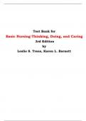 Test Bank for Basic Nursing-Thinking, Doing, and Caring, 3rd Edition by Leslie S. Treas, Karen L. Barnett 