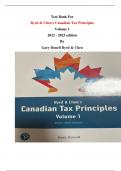 Test Bank For Byrd & Chen's Canadian Tax Principles Volume 1 2022 - 2023 edition By Gary Donell Byrd & Chen |All Chapters, Complete Q & A