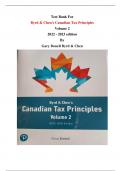 Test Bank For Byrd & Chen's Canadian Tax Principles Volume 2 2022 - 2023 edition By Gary Donell Byrd & Chen |All Chapters, Complete Q & A, Latest|