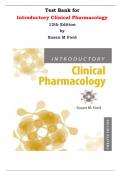 Test Bank for Introductory Clinical Pharmacology 12th Edition by Susan M Ford |All Chapters, Complete Q & A, Latest|