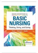 Test Bank Davis Advantage for Basic Nursing Thinking, Doing, and Caring Thinking, Doing, and Caring Third Edition by Leslie S. Treas |ISBN NO:10,1719642079||ISBN NO:13,978-1719642071||Chapter 1-46|Complete Guide A+