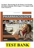 Test Bank - Pharmacology for the Primary Care Provider, 4th Edition (Edmunds, 2023) Chapter 1-73 Complete Guide Latest Assured A+.
