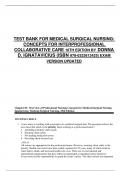 TEST BANK FOR MEDICAL SURGICAL NURSING:  CONCEPTS FOR INTERPROFESSIONAL  COLLABORATIVE CARE 10TH EDITION BY DONNA  D. IGNATAVICIUS (ISBN 978-0323612425) EXAM  VERSION UPDATED