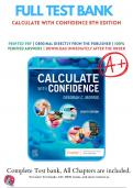 Test Bank for Calculate with Confidence 8th Edition by Deborah Gray Morris 9780323696951 Chapter 1-24 