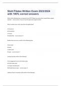 Stott Pilates Written Exam 2023/2024 with 100% correct answers
