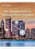 An Introduction to Management Science Quantitative Approaches To Decision Making Test Bank