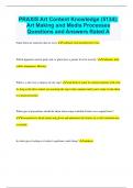 PRAXIS Art Content Knowledge (5134): Art Making and Media Processes Questions and Answers Rated A