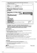 Edexcel AS Mathematics 8MA0/21 Question Paper May2023.