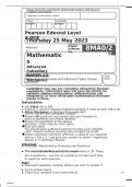 Edexcel AS Mathematics 8MA0/02 Question Paper May2023.