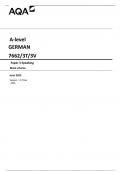 AQA A-level GERMAN 7662/3T/3V Paper 3 Speaking Mark scheme June 2023 Version: 1.0 Final 