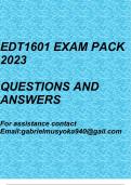 EDT1601 Exam pack 2023