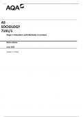AQA AS  SOCIOLOGY 7191/1 Paper 1 Education with Methods in Context  Mark scheme  June 2023  Version: 1.0 Final   