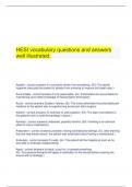 HESI vocabulary questions and answers well illustrated.