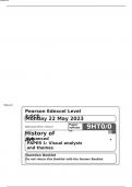Pearson Edexcel Level 3 GCE History of Art Advanced PAPER 1 JUNE 2023 QUESTION PAPER: Visual analysis and themes
