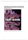 TEST BANK for An Introduction to Brain and Behavior Sixth Edition by Bryan Kolb (Author), Ian Q. Whishaw (Author),