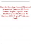 Solutions Manual for Financial Reporting, Financial Statement Analysis and Valuation 10th Edition By James Wahlen, Stephen Baginski, Mark Bradshaw  (All Chapters, 100% original verified, A+ Grade)