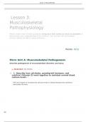 PATHOPHYSIOLOGY D236 Lesson 3: Musculoskeletal Pathophysiology (WGU)