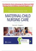 TEST BANK FOR DAVIS ADVANTAGE FOR MATERNAL-CHILD NURSING CARE 3RD EDITION BY SCANNELL RUGGIERO CHAPTER 1 - 33 UPDATED 2023