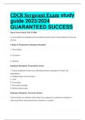 CDCR Sergeant Exam study  guide 2023/2024 GUARANTEED SUCCESS