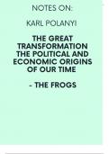 Notes on Karl Polanyi - The Great Transformation - The Political and Economic  Origins of out Time - The Frogs - 9780807056431