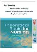 Theoretical Basis for Nursing, 6th American Edition TEST BANK by Melanie McEwen; Evelyn M. Wills, All Chapters 1 - 23, Complete Newest Version