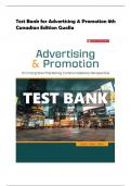 Test Bank for Advertising & Promotion 8th Canadian Edition Guolla