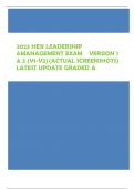 2023 HESI LEADERSHIP  &MANAGEMENT EXAM VERSION 1  & 2 (V1-V2) (ACTUAL SCREENSHOTS)  LATEST UPDATE GRADED A 