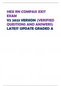 HESI RN COMPASS EXIT  EXAM  V2 2023 VERSION (VERIFIED  QUESTIONS AND ANSWERS)  LATEST UPDATE GRADED A