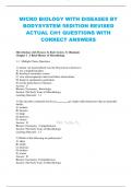 MICRO BIOLOGY WITH DISEASES BY  BODYSYSTEM 5EDITION REVISED  ACTUAL CH1 QUESTIONS WITH  CORRECT ANSWERS