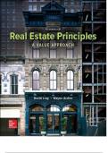 Real Estate Principles A Value Approach 5th Edition - Test Bank