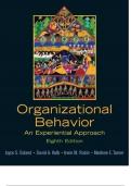 Organizational Behavior An Experiential Approach 8th Edition by Joyce S Osland - Test Bank