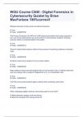 WGU Course C840 - Digital Forensics in Cybersecurity Quizlet by Brian MacFarlane 100%correct!