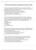 ATI Practice Schizophrenia Exam Questions and Answers 2023