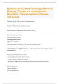 Robbins and Cotran Pathologic Basis of Disease, Chapter 4 - Hemodynamic Disorders, Thromboembolic Disease, and Shock Exam Questions With Complete Answers.