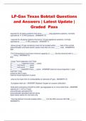LP-Gas Texas Bobtail Questions  and Answers | Latest Update |  Graded Pass