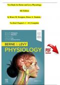 TEST BANK For Berne and Levy Physiology, 8th Edition by Bruce M. Koeppen, Bruce A. Stanton, All Chapters 1 - 44, Complete Newest Version