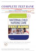 COMPLETE TEST BANK for Davis Advantage for Maternal Child Nursing Care 3rd Edition Scannell Chapter 1 - 33 Updated 2023