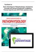 Test Bank for  Davis Advantage for Pathophysiology: Introductory Concepts and Clinical Perspectives, 2nd Edition, Theresa Capriotti| plus N376 Patho questions (I & II)