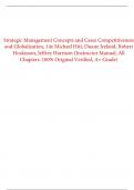 Instructor Manual for Strategic Management Concepts and Cases Competitiveness and Globalization 14th Edition By Hitt, Ireland, Hoskisson, Harrison (All Chapters, 100% Original Verified, A+ Grade)