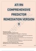 ATI RN COMPREHENSIVE PREDICTOR REMEDIATION VERSION 11