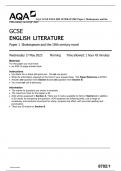 AQA GCSE ENGLISH LITERATURE Paper 1 and Paper 2|QP and MS|2023
