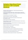 Esthetics State Board Exam Questions with Complete Solutions 
